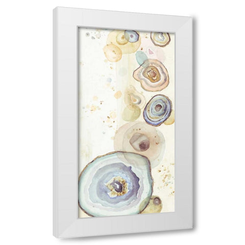 Tall Agates Flying Watercolor White Modern Wood Framed Art Print by Pinto, Patricia