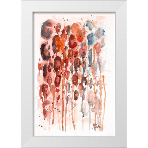 Red Watercolor Animal Skin White Modern Wood Framed Art Print by Pinto, Patricia