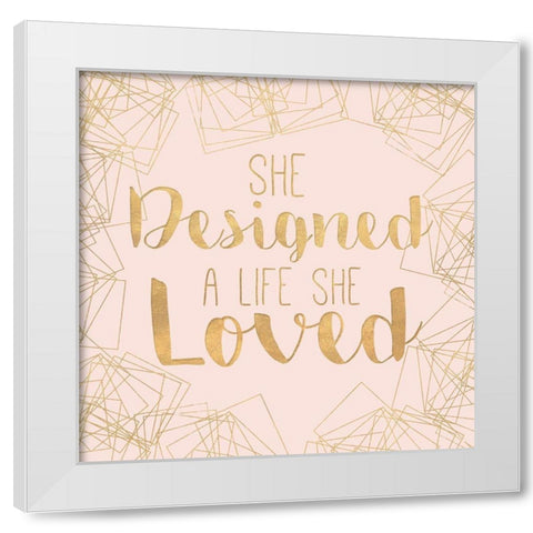 Fractal Inspiration I White Modern Wood Framed Art Print by SD Graphics Studio