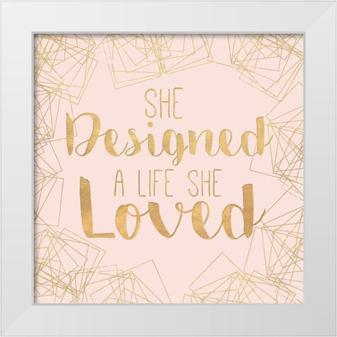 Fractal Inspiration I White Modern Wood Framed Art Print by SD Graphics Studio