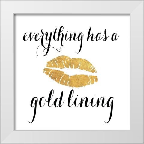 Golden Glam II White Modern Wood Framed Art Print by SD Graphics Studio