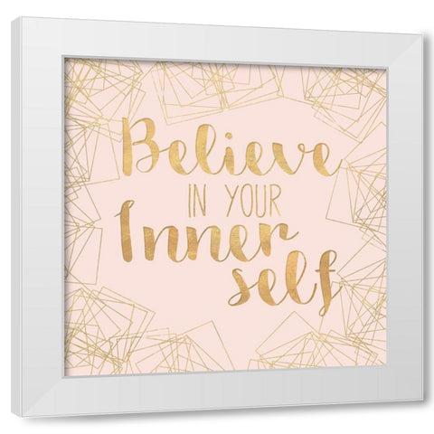 Fractal Inspiration II White Modern Wood Framed Art Print by SD Graphics Studio