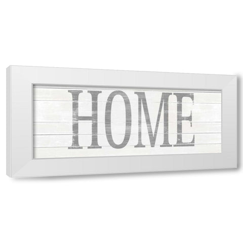 Home White Modern Wood Framed Art Print by SD Graphics