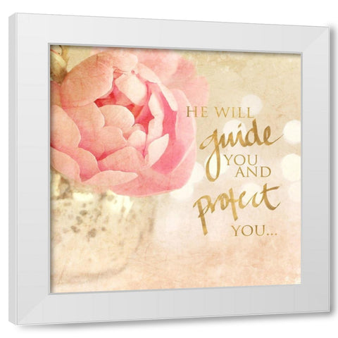 He Will Guide You White Modern Wood Framed Art Print by Gardner, Sarah