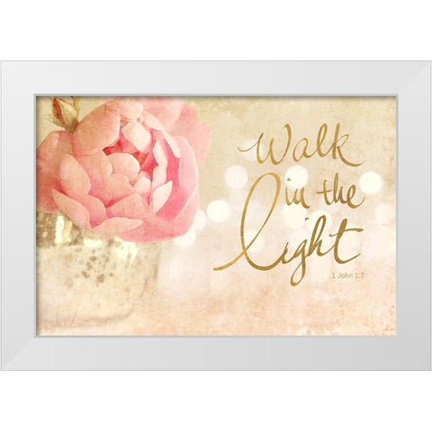 Walk in the Light White Modern Wood Framed Art Print by Gardner, Sarah