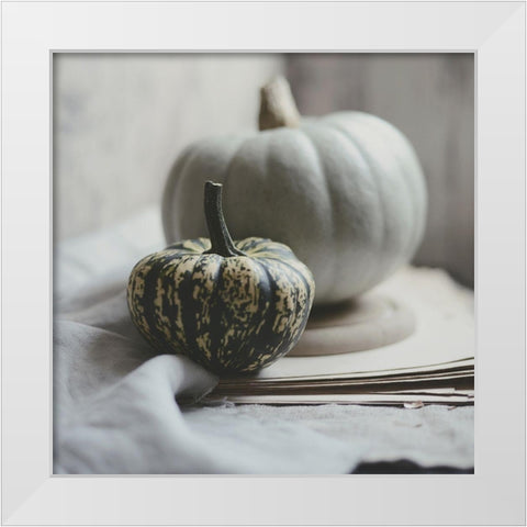 Fall Bunches White Modern Wood Framed Art Print by Gardner, Sarah