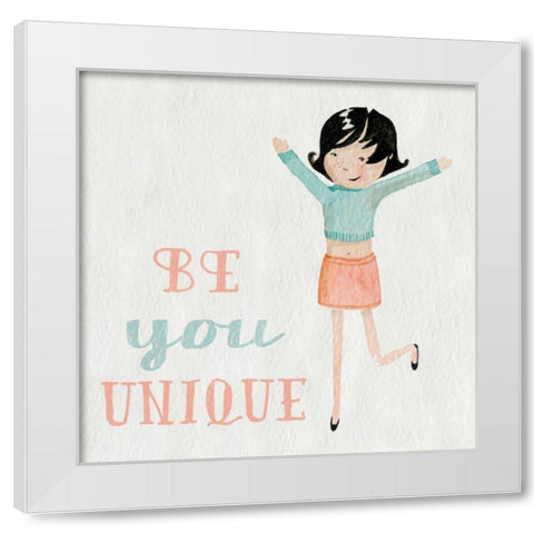 Be Girl II White Modern Wood Framed Art Print by Gardner, Sarah