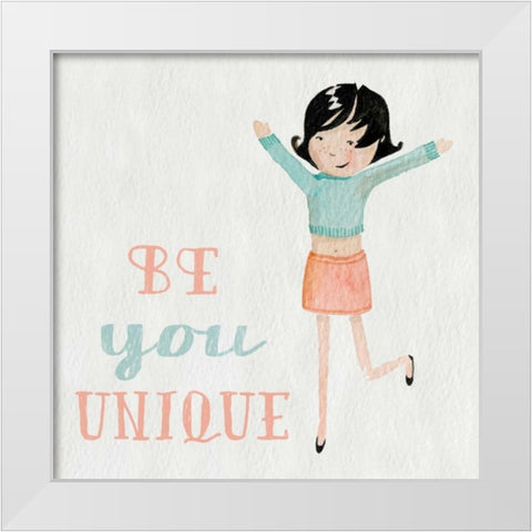 Be Girl II White Modern Wood Framed Art Print by Gardner, Sarah