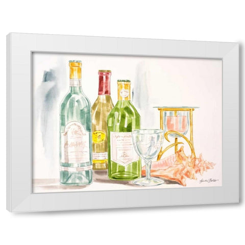 Coastal Happy Hour II White Modern Wood Framed Art Print by Baliko, Linda