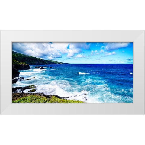 Cool Beach I White Modern Wood Framed Art Print by Nawrocke, Bruce