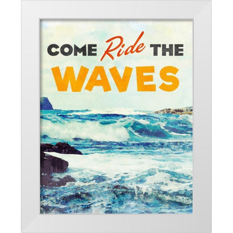 Sunshine and Waves II White Modern Wood Framed Art Print by Nawrocke, Bruce