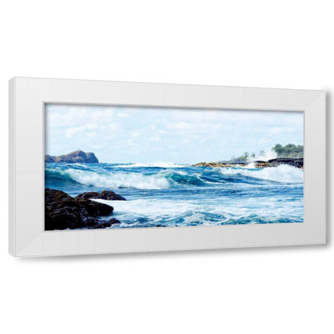 Cool Beach II White Modern Wood Framed Art Print by Nawrocke, Bruce