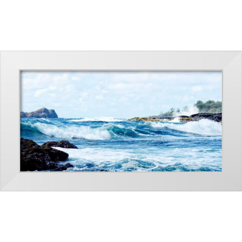 Cool Beach II White Modern Wood Framed Art Print by Nawrocke, Bruce