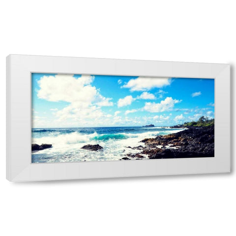Cool Beach III White Modern Wood Framed Art Print by Nawrocke, Bruce