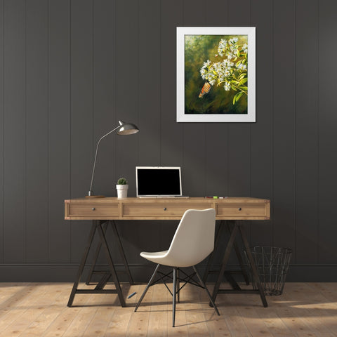 Garden Life White Modern Wood Framed Art Print by Nawrocke, Bruce