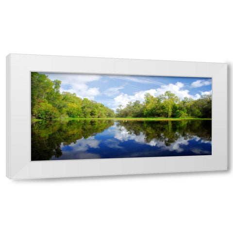 River Flow White Modern Wood Framed Art Print by Nawrocke, Bruce
