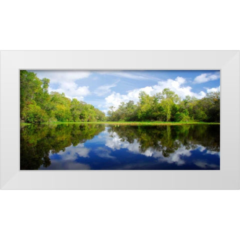 River Flow White Modern Wood Framed Art Print by Nawrocke, Bruce