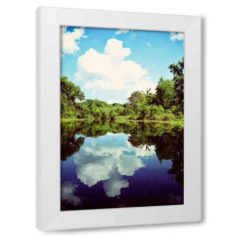 Sunny Days On The River White Modern Wood Framed Art Print by Nawrocke, Bruce