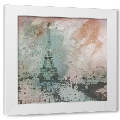 Vintage Europe I White Modern Wood Framed Art Print by Meneely, Dan