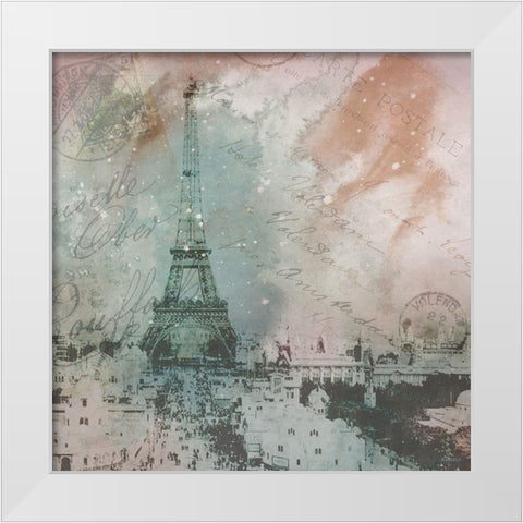 Vintage Europe I White Modern Wood Framed Art Print by Meneely, Dan