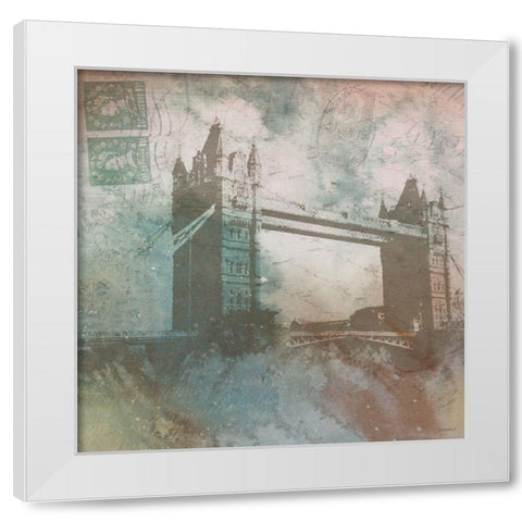 Vintage Europe II White Modern Wood Framed Art Print by Meneely, Dan