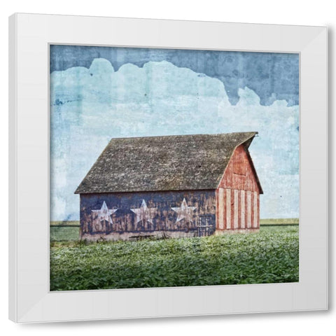 American Barn White Modern Wood Framed Art Print by Kingsley