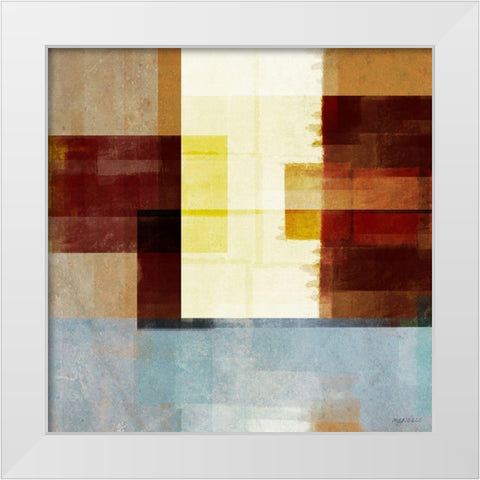 Luck of Autumn II White Modern Wood Framed Art Print by Meneely, Dan