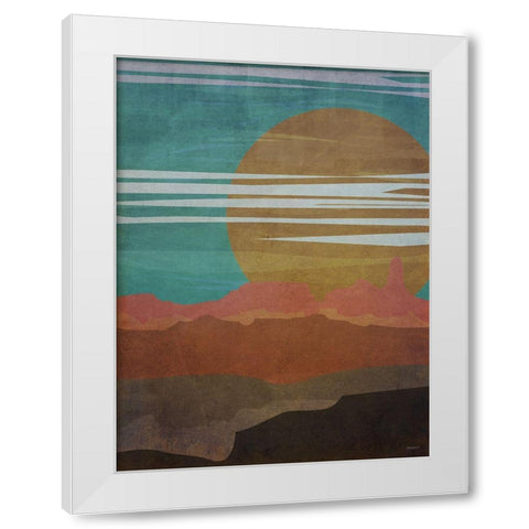 Mountain Nights White Modern Wood Framed Art Print by Meneely, Dan