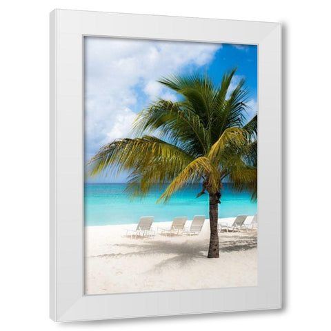 Relaxing Beach White Modern Wood Framed Art Print by Bill Carson Photography