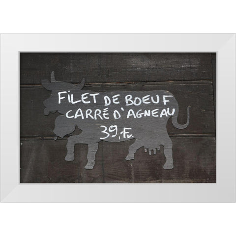 Filet De Boeuf White Modern Wood Framed Art Print by Coppel, Anna