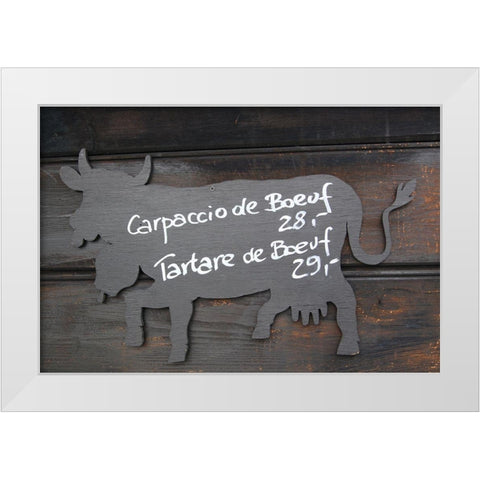 Carpaccio De Boeuf White Modern Wood Framed Art Print by Coppel, Anna