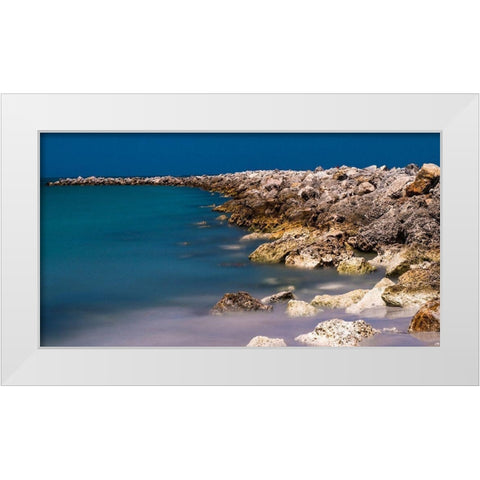 Rocky Shores White Modern Wood Framed Art Print by Bill Carson Photography