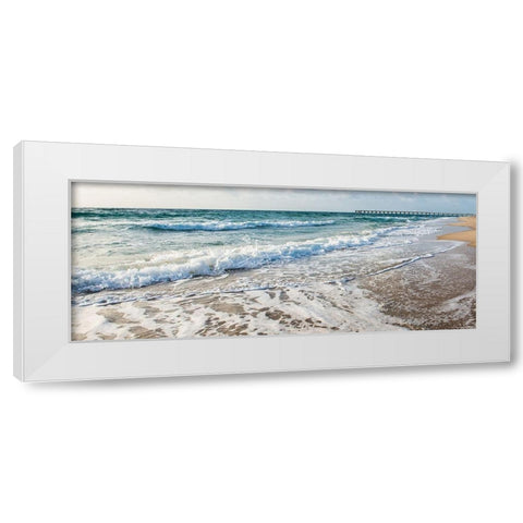 Along the Pier I White Modern Wood Framed Art Print by Bill Carson Photography