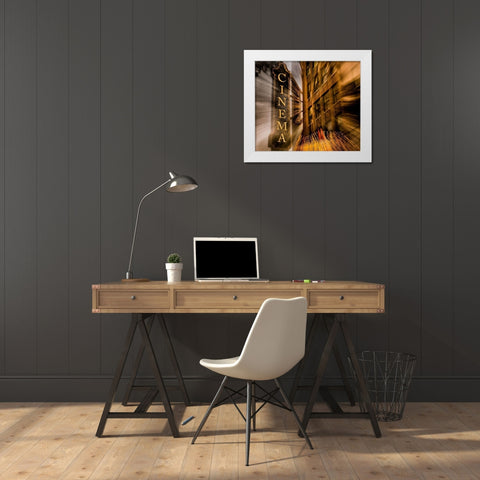 Cinema White Modern Wood Framed Art Print by Bill Carson Photography