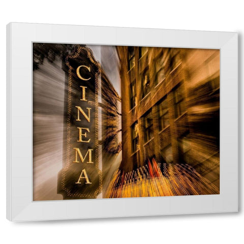 Cinema White Modern Wood Framed Art Print by Bill Carson Photography