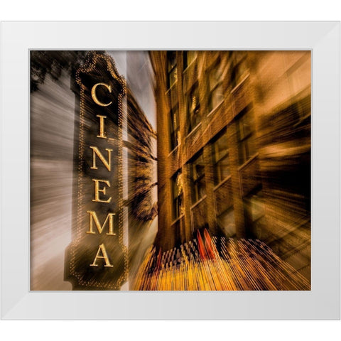 Cinema White Modern Wood Framed Art Print by Bill Carson Photography