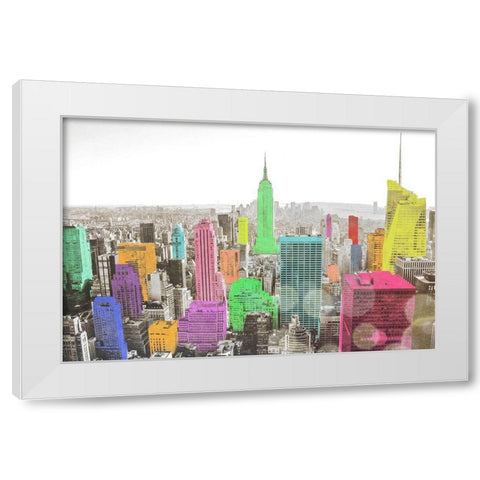 Color In The Cities White Modern Wood Framed Art Print by Bill Carson Photography
