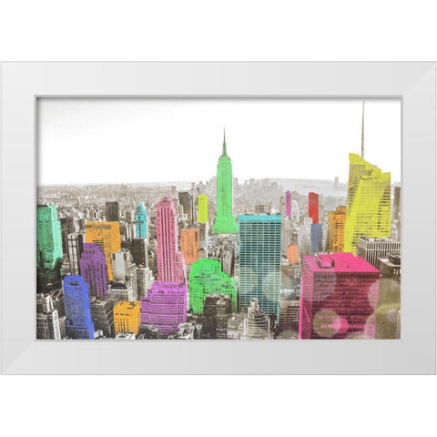Color In The Cities White Modern Wood Framed Art Print by Bill Carson Photography