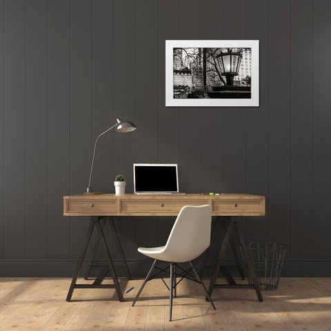 Subway Corner White Modern Wood Framed Art Print by Bill Carson Photography