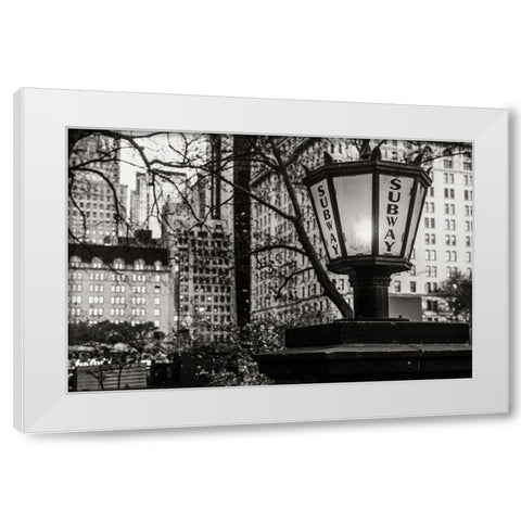 Subway Corner White Modern Wood Framed Art Print by Bill Carson Photography