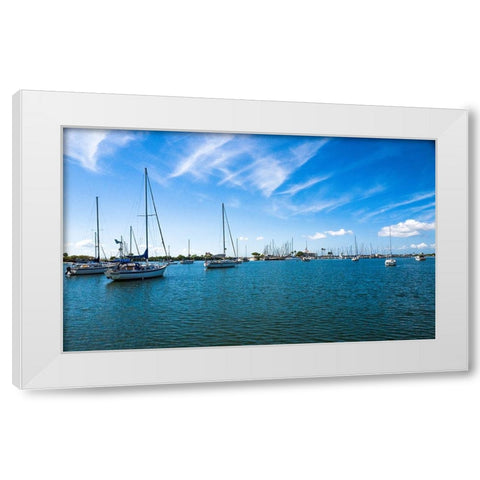 On Calm Waters White Modern Wood Framed Art Print by Bill Carson Photography
