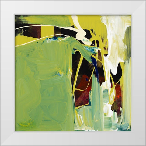 Energy and Stillness White Modern Wood Framed Art Print by Loreth, Lanie