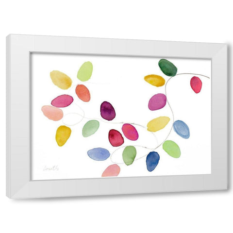 Modern Lights White Modern Wood Framed Art Print by Loreth, Lanie