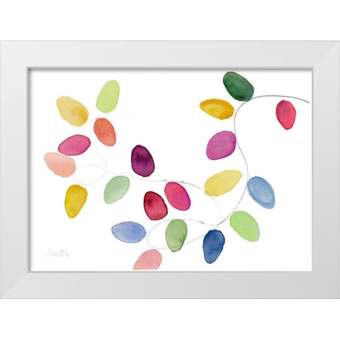 Modern Lights White Modern Wood Framed Art Print by Loreth, Lanie