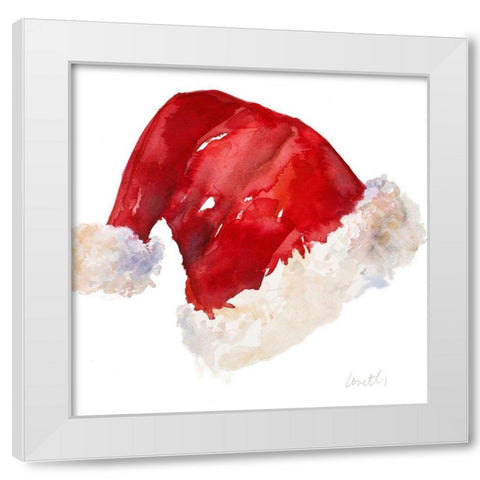 Santa Hat White Modern Wood Framed Art Print by Loreth, Lanie