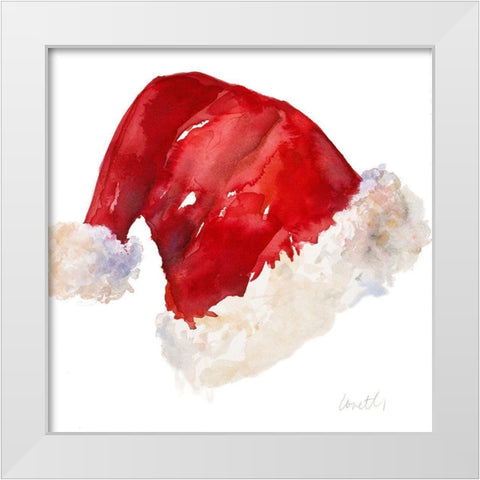 Santa Hat White Modern Wood Framed Art Print by Loreth, Lanie