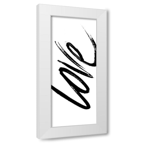Love Panel White Modern Wood Framed Art Print by SD Graphics Studio