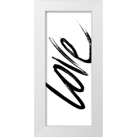 Love Panel White Modern Wood Framed Art Print by SD Graphics Studio