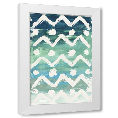 Watercolor Pattern V White Modern Wood Framed Art Print by Medley, Elizabeth