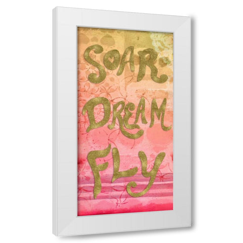 Soar Dream Fly White Modern Wood Framed Art Print by Medley, Elizabeth